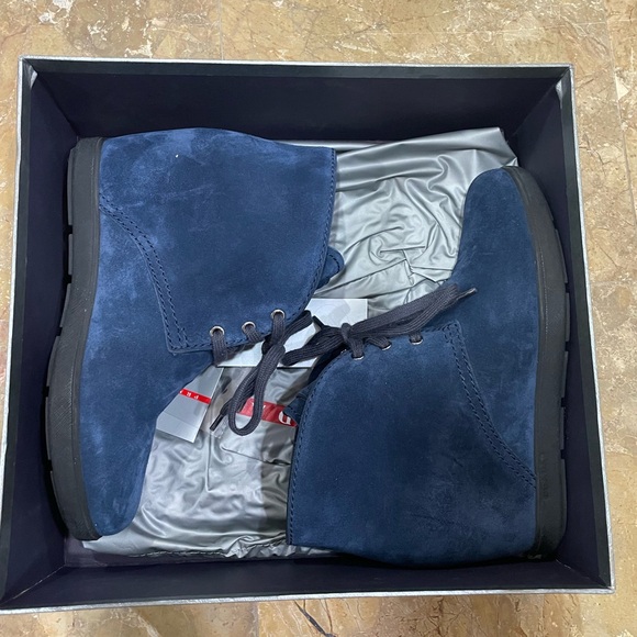 Prada SPORT Calzature Donna Wedge Boots Color Oltremare Size 39 - Picture 9 of 12